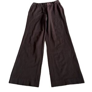Brooks Brothers Brown Wide-Leg Pants 2P Petite Dress Work Career Women’s